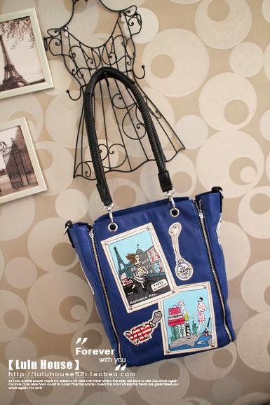 Pre-orderกระเป๋า Luluhouse รุ่น LL115blu1 สีน้ำเงินSapphire blue Pre-order ชิ้นเดียวก็ได้